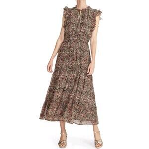 BB Dakota Steve Madden NWT Women Sz XL Floral Chiffon Ditsy Midi Dress Lined